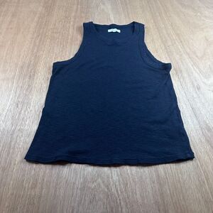 Madewell Womens Tank Top Medium Black Racerback Cotton Modal Stretch